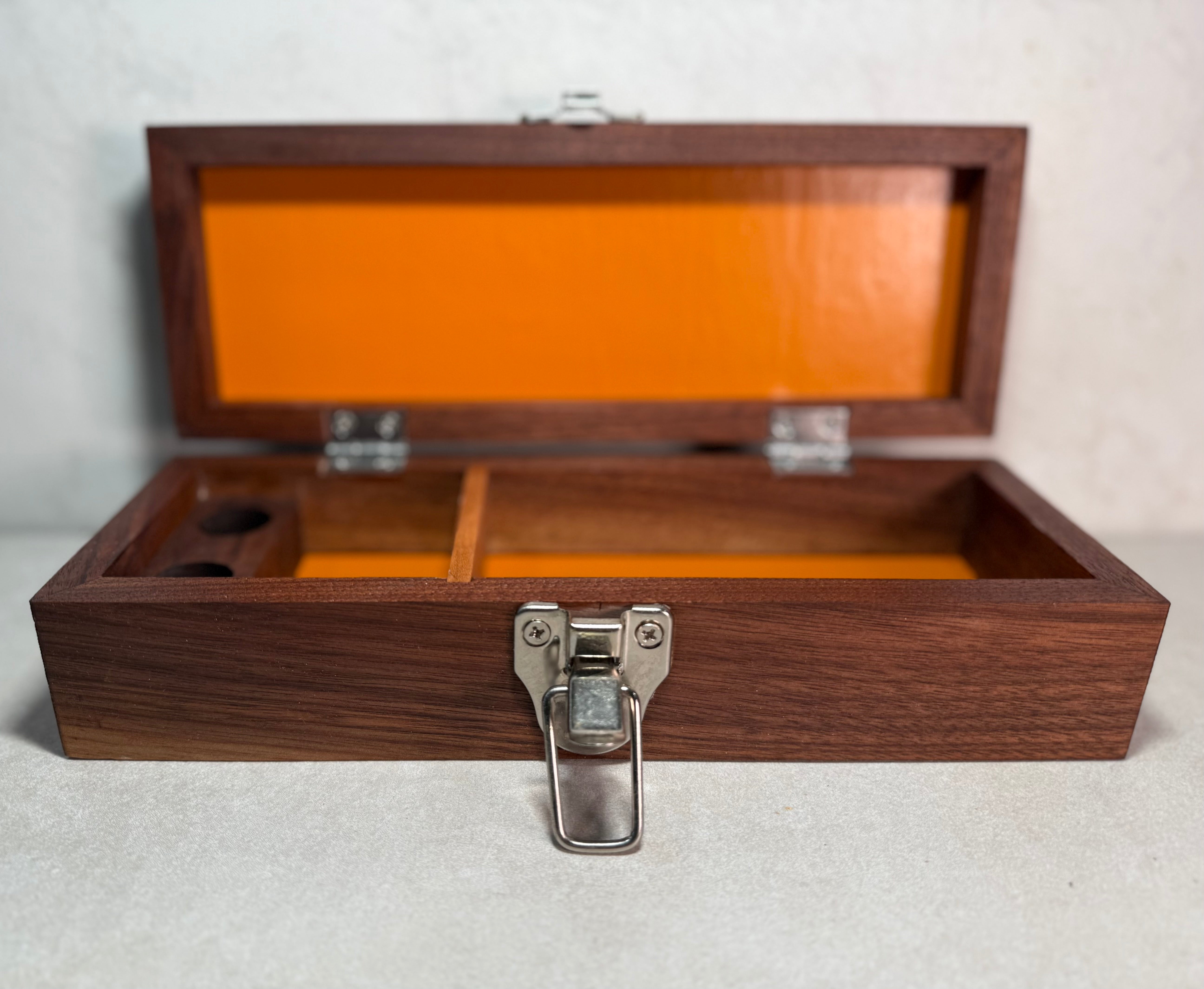 Walnut, Birdseye Maple and Orange Interior